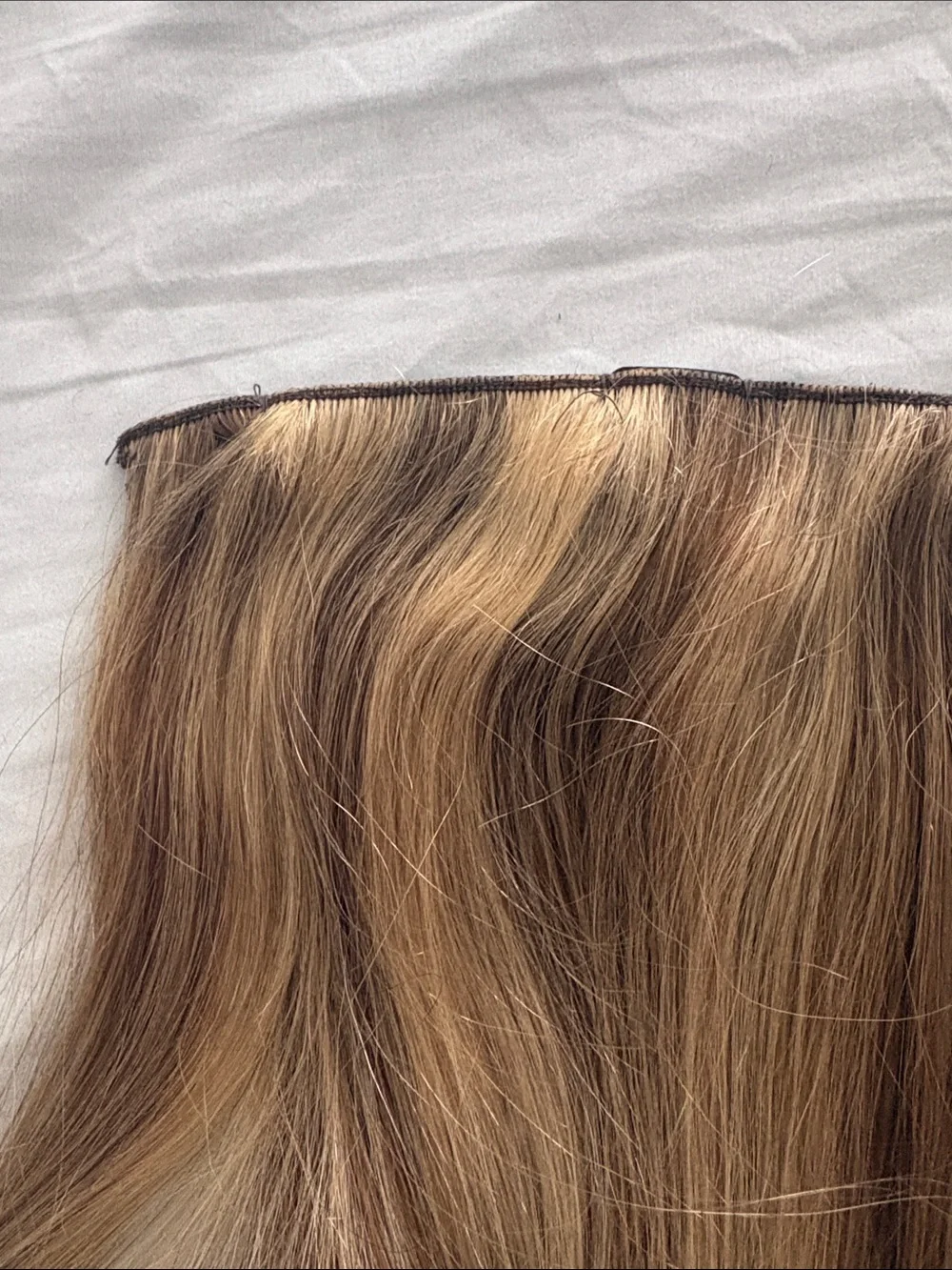 Blonde Clip-In Hair Extension Weft - Natural Blonde clip in human